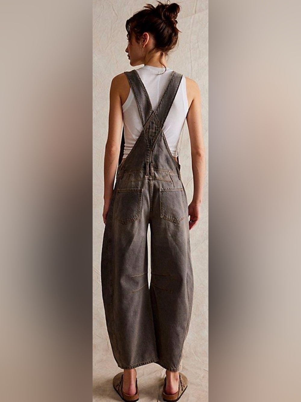Free people good luck barrel overalls